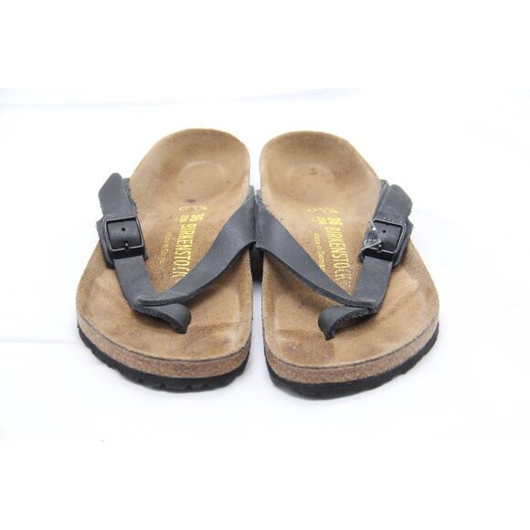 Birkenstock Adria Thong Sandals Womens EU36 US 5-5.5 Black Leather Slip On - Picture 2 of 7